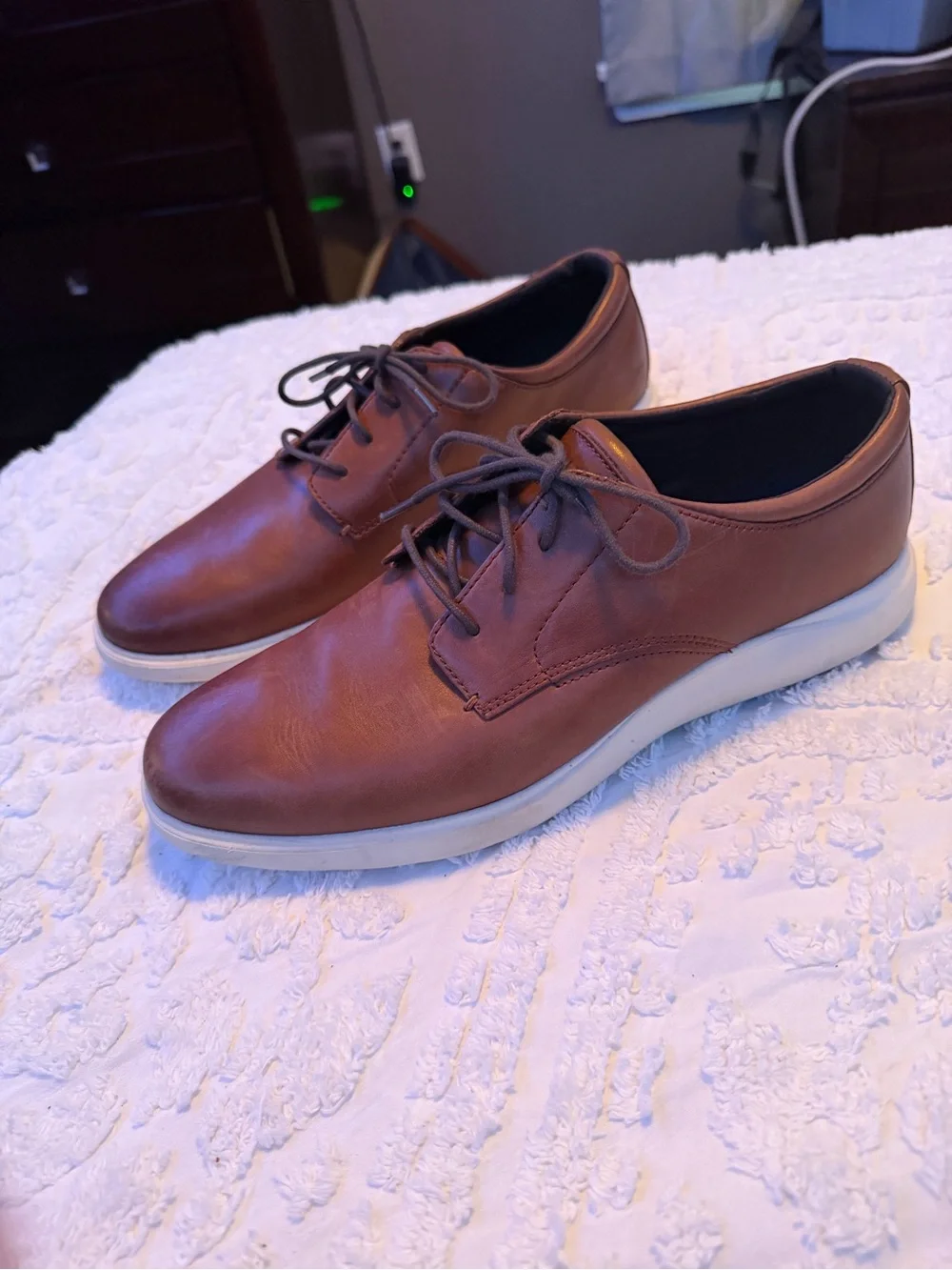 Cole Haan Men's Grand Plus Essex Brown Leather Wedge Dress Sneakers Size 10.5M